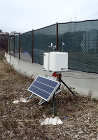 Stationary air monitoring unit