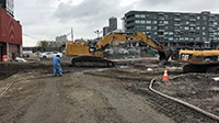 April 2020 - Pre-Clearing for Soil Solidification and Posi-Shell Application in Non-Tent Area Near Pier Building