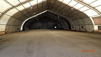 August 2020 - Capping Inside the Central Tent After Soil Solidification