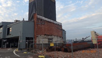 July 2017 - Bracing installed on west wall of pier 115