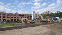 July 2017 - Looking at excavators and batch plant on main Quanta property 