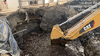 July 2020 - Clearing Debris in Central Tent