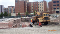 June 2018 - Re-Covering Stockpile with Poly Sheeting