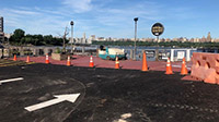 June 2020 - Completed Bulkhead Concrete Cap in the Pier Building Driveway