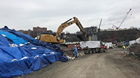 March 2020 - Soil Stockpile Load-Out into Lined Trucks