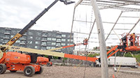 May 2020 - Assembly of the Central Tent at the Site of the Former 115 River Road Building