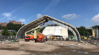 May 2020 - Assembly of the Central Tent at the Site of the Former 115 River Road Building