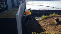 September 2019 - Painting New Pier 115 Pedestrian Walkway Railing to Match Original