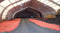 November 2020 - Installation of Temporary Gravel Cap in Central Tent