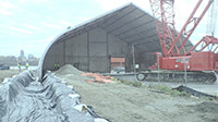 December 2020 - Reconstructing the Tent in the Northeast Pier Location