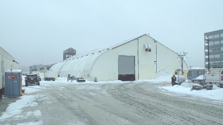 February 2021 - Completed Construction of the Pier Tent (final tent)