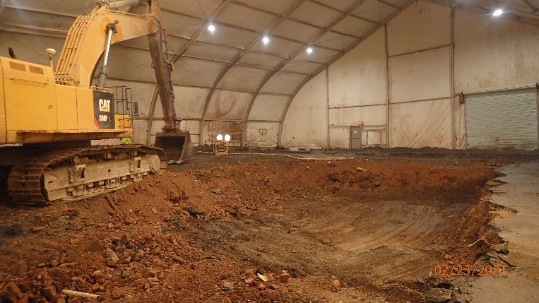 February 2021 - Clearing inside the Pier Tent