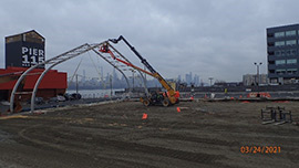 March 2021 - Central Pier Tent Disassembly